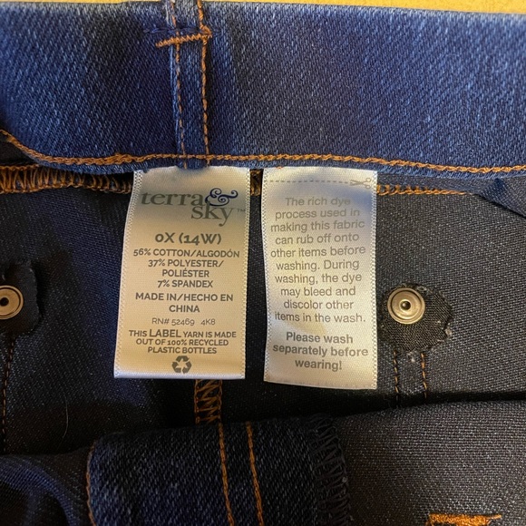 SOLD Terra & Sky Dark Wash Ankle Length Jeggings - Picture 3 of 3